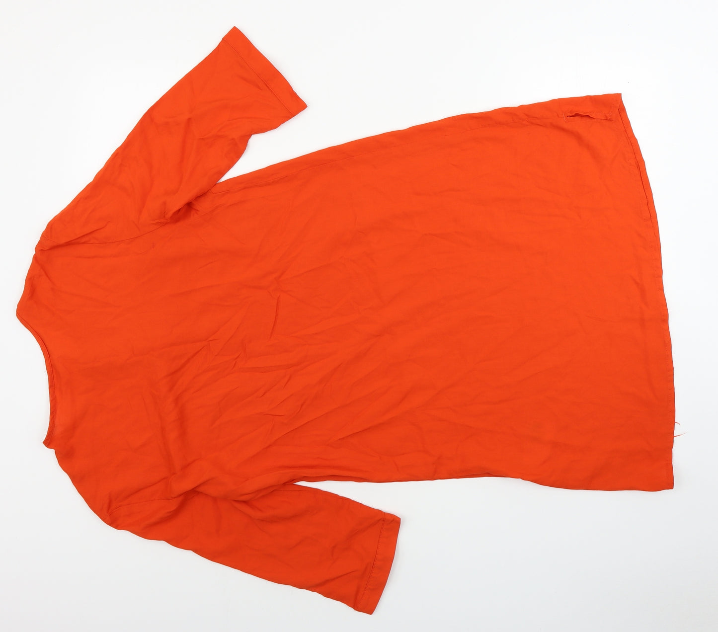 H&M Womens Orange   Skater Dress  Size 6