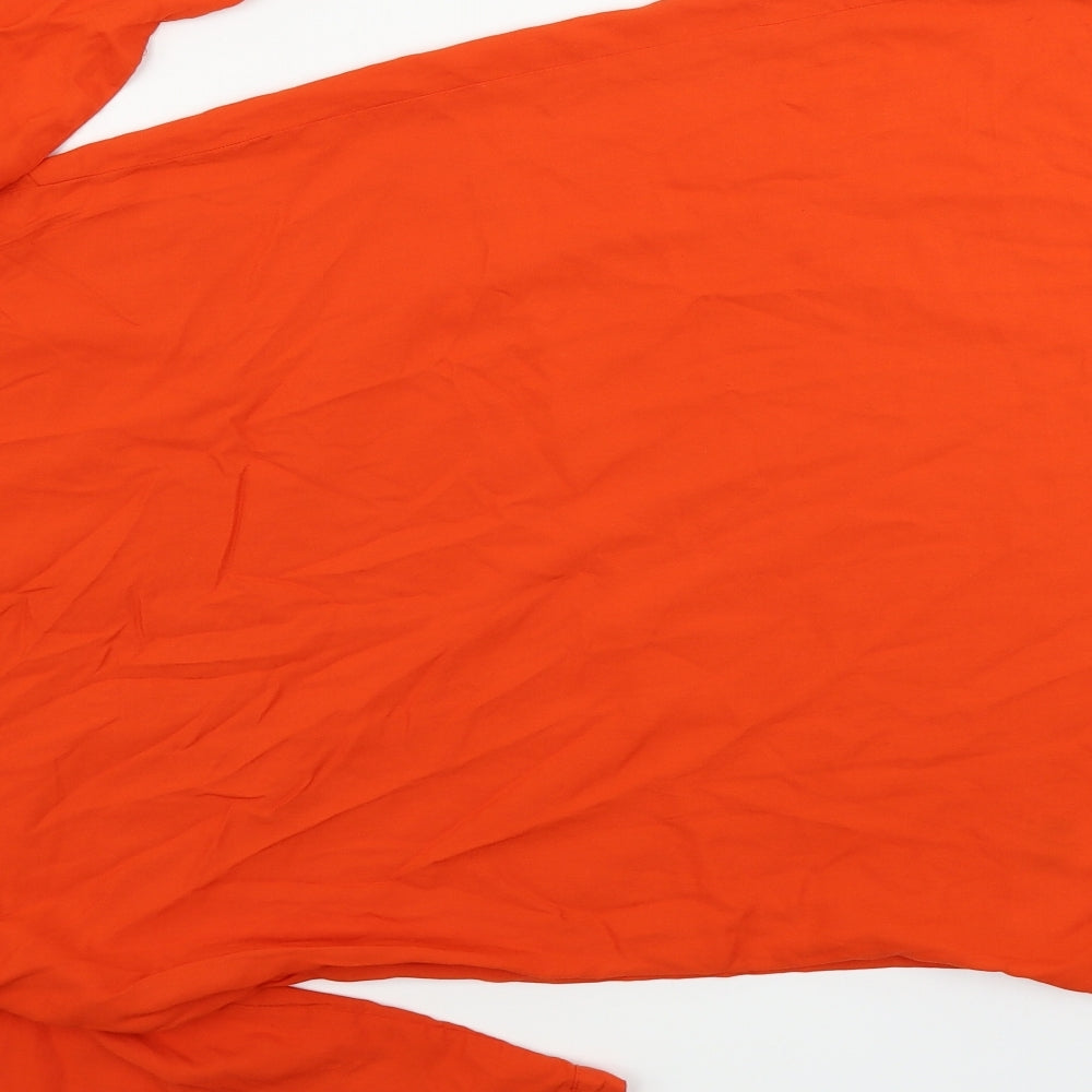 H&M Womens Orange   Skater Dress  Size 6