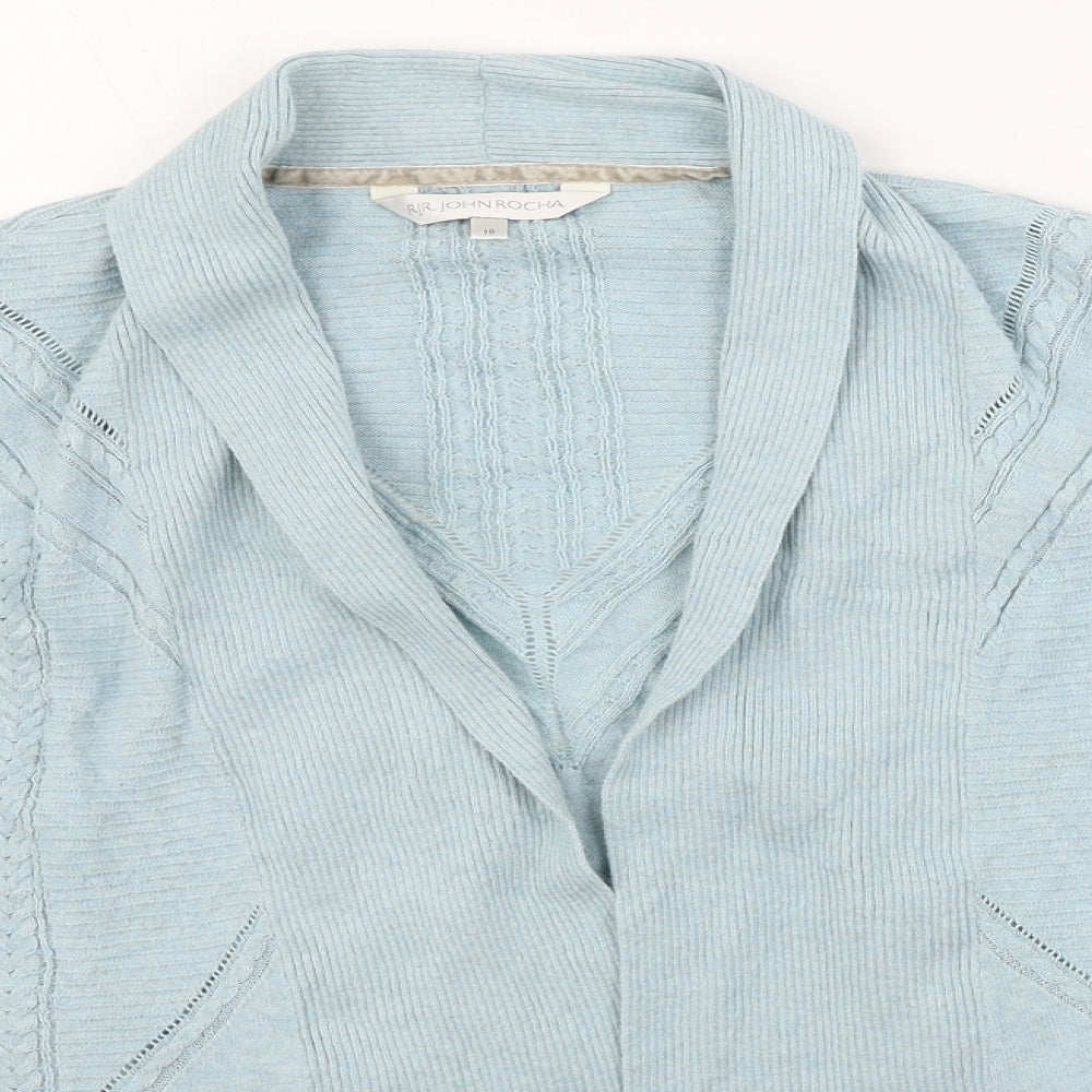 RJR.John Rocha Womens Blue   Cardigan Jumper Size 16