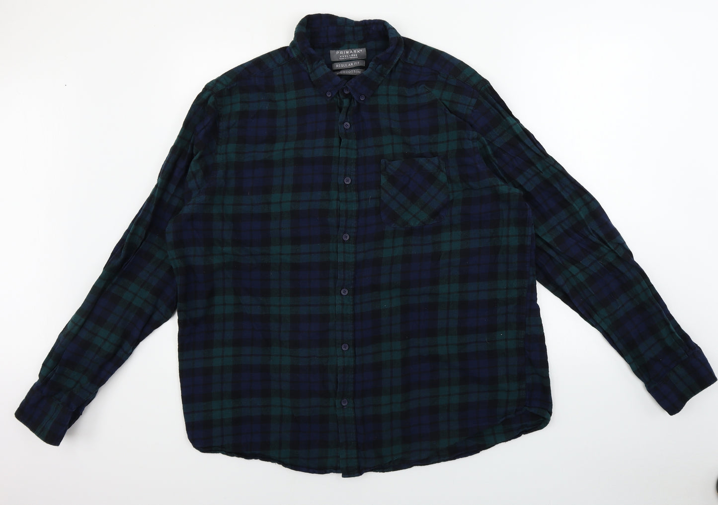 Primark Mens Multicoloured Check   Button-Up Size Big 3X