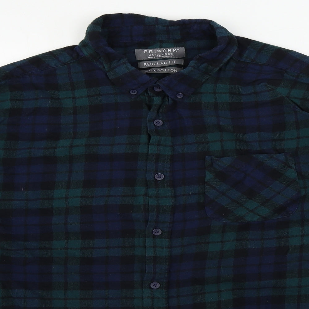 Primark Mens Multicoloured Check   Button-Up Size Big 3X