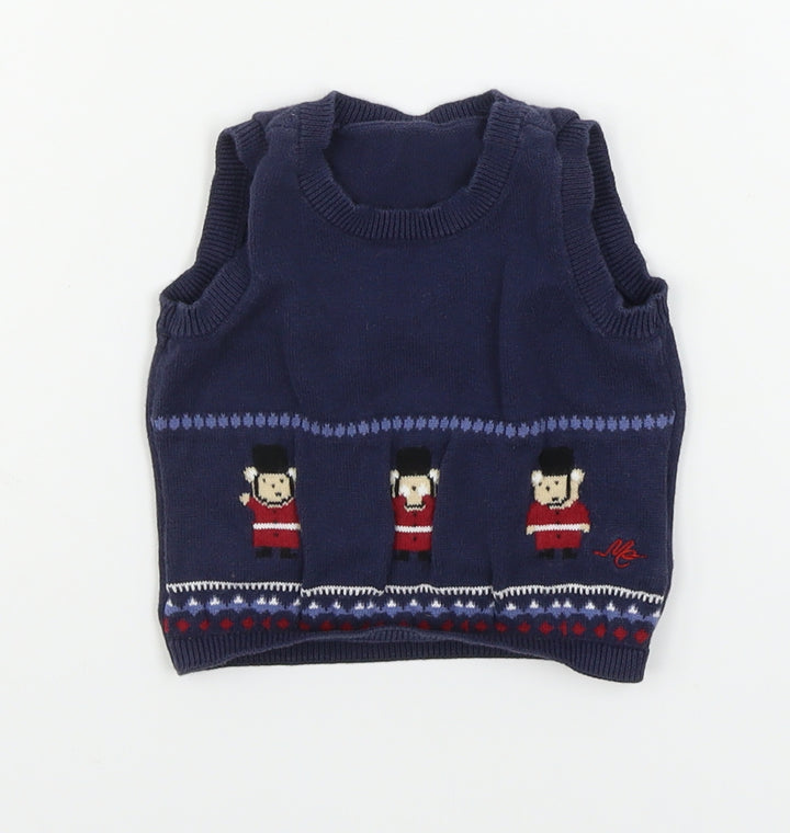 Mother Care Baby Blue Geometric  Jacket  Size 3-6 Months