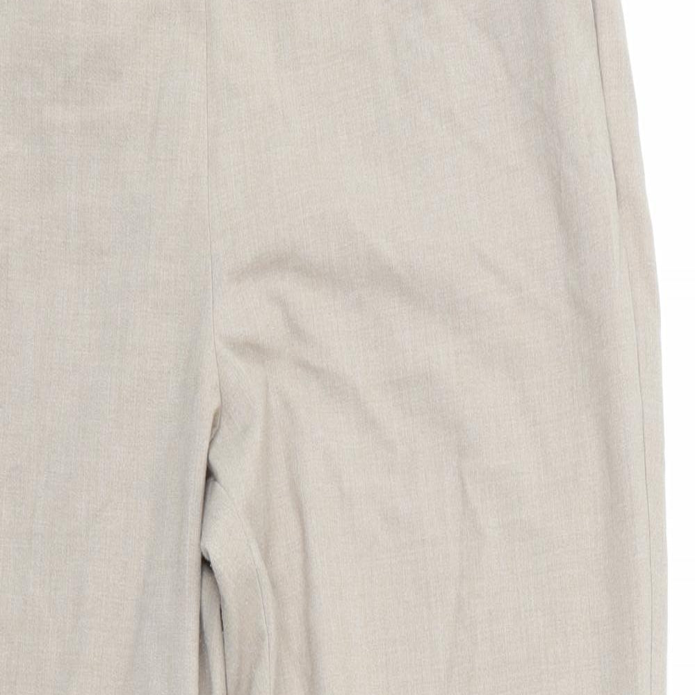 Marks and Spencer Womens Beige   Trousers  Size 14 L29 in - Marks and Spencer
