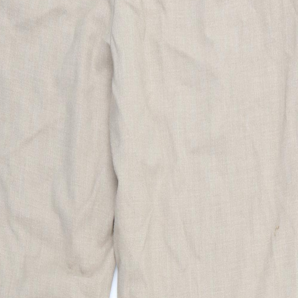 Marks and Spencer Womens Beige   Trousers  Size 14 L29 in - Marks and Spencer