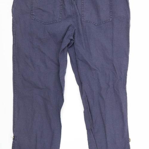 White Stuff Womens Blue   Cropped Trousers Size 12 L25 in - White Stuff Trousers