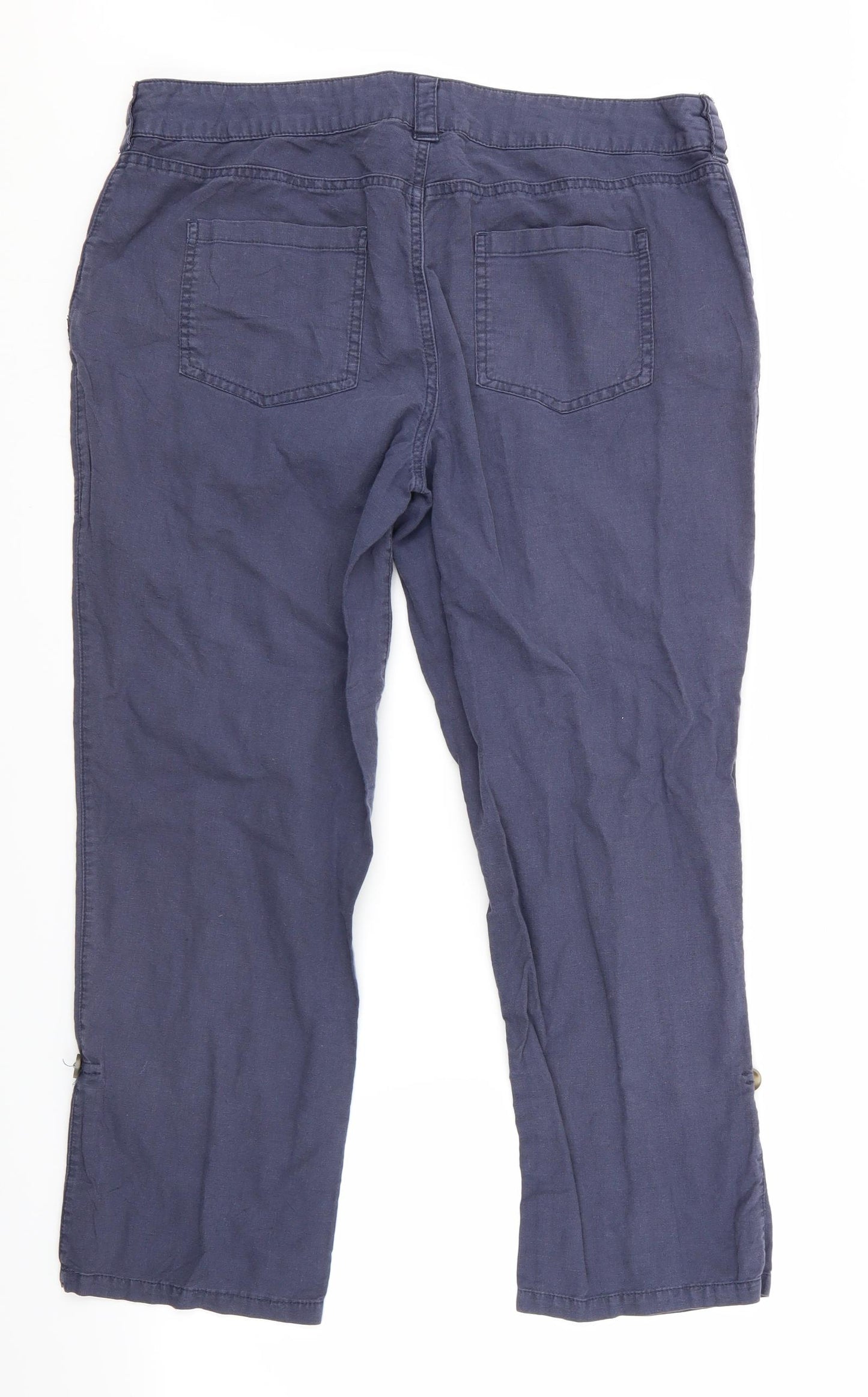 White Stuff Womens Blue   Cropped Trousers Size 12 L25 in - White Stuff Trousers