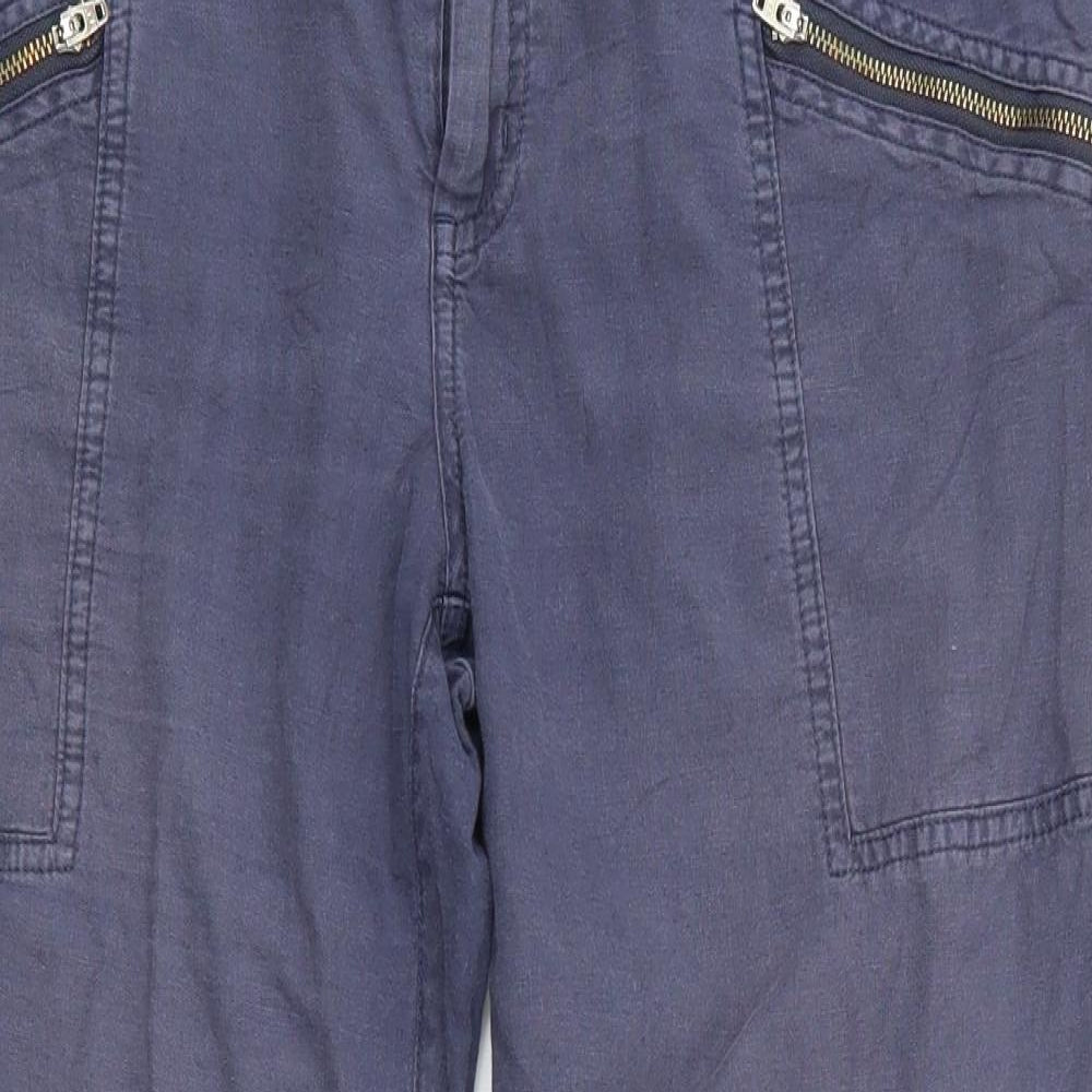 White Stuff Womens Blue   Cropped Trousers Size 12 L25 in - White Stuff Trousers