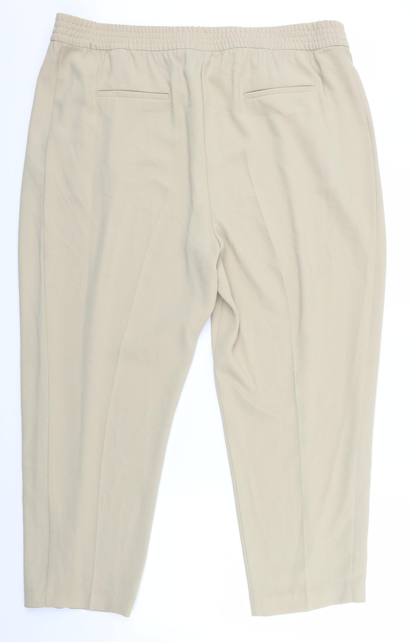 Marks and Spencer Womens Beige   Trousers  Size 22 L27 in - Marks and Spencer