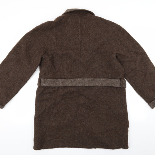 Preworn Womens Brown Herringbone  Jacket Coat   - Reversable Coat