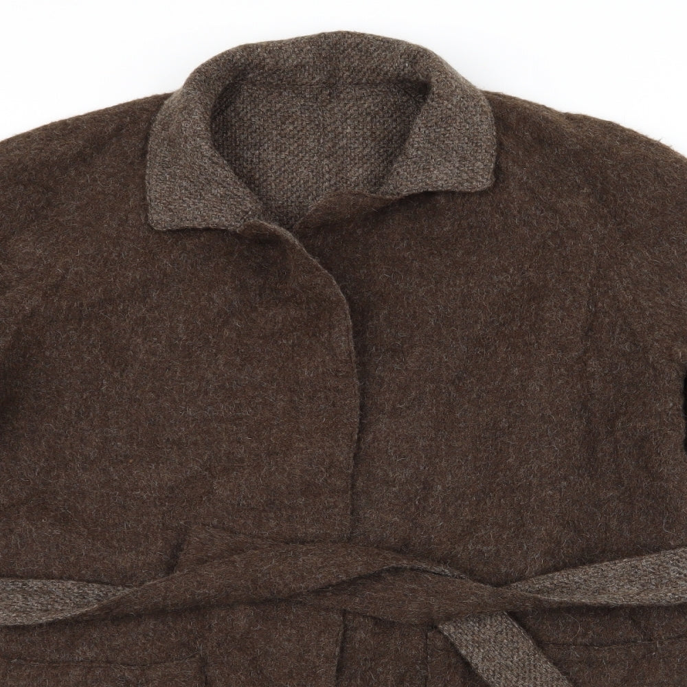 Preworn Womens Brown Herringbone  Jacket Coat   - Reversable Coat