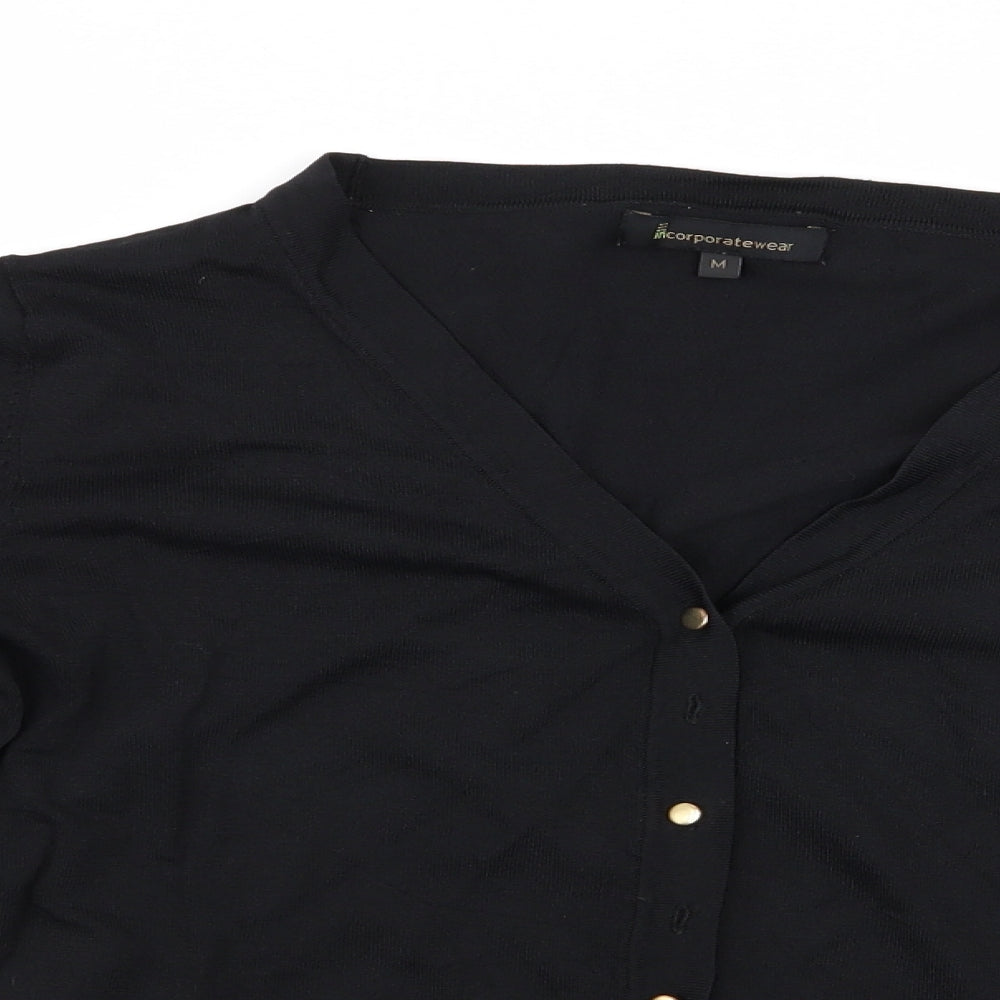 incorporatewear Womens Black   Cardigan Jumper Size M  - Incorporatewear