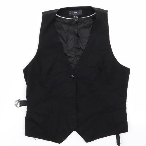 H&M Womens Black   Jacket Waistcoat Size 8  - H&M Waistcoat