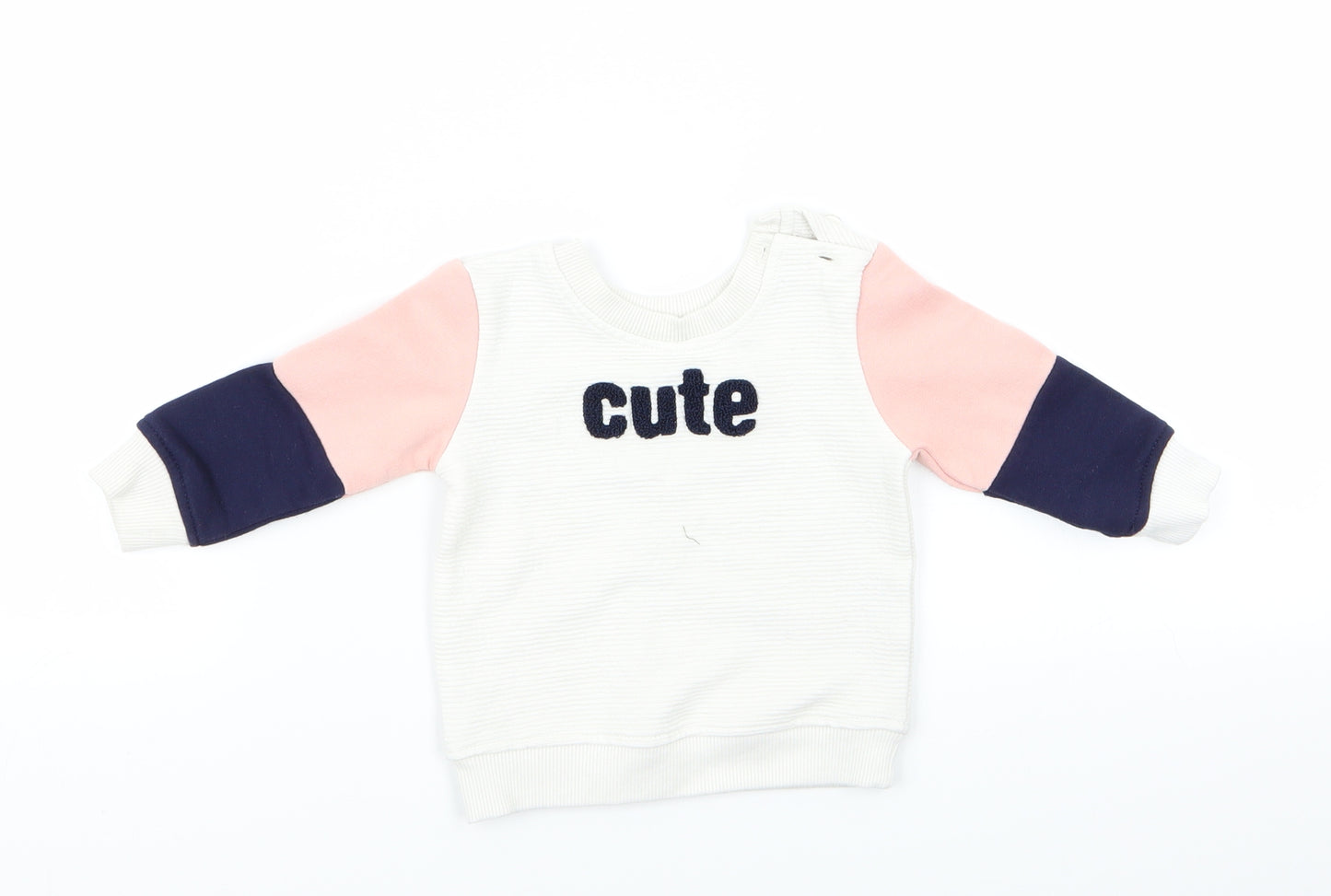 Primark Girls Multicoloured   Pullover Casual Size 6-9 Months  - Cute Logo
