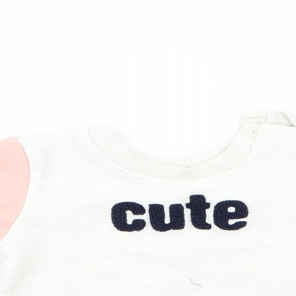 Primark Girls Multicoloured   Pullover Casual Size 6-9 Months  - Cute Logo