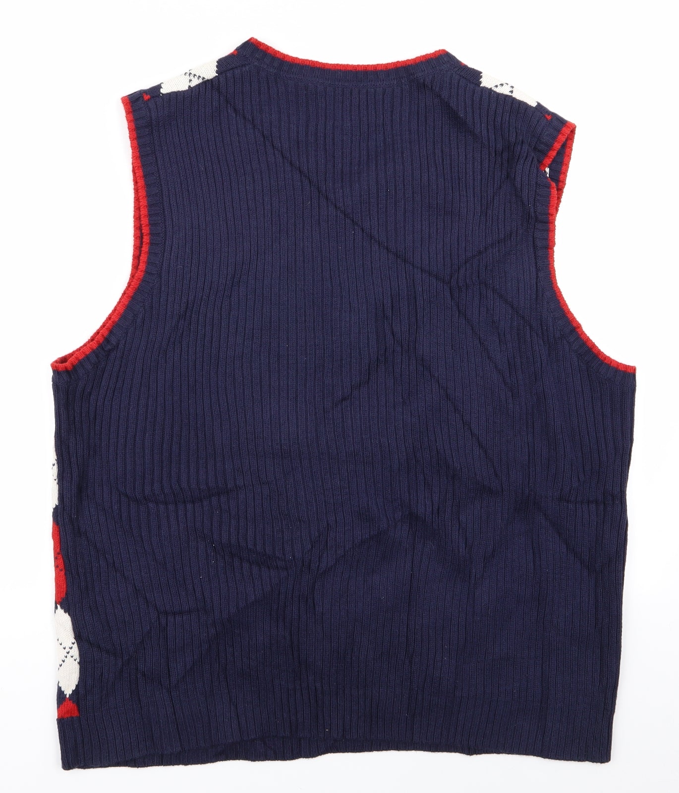 Tommy Hilfiger Mens Multicoloured Argyle/Diamond  Vest Jumper Size L  - Tommy Hilfiger