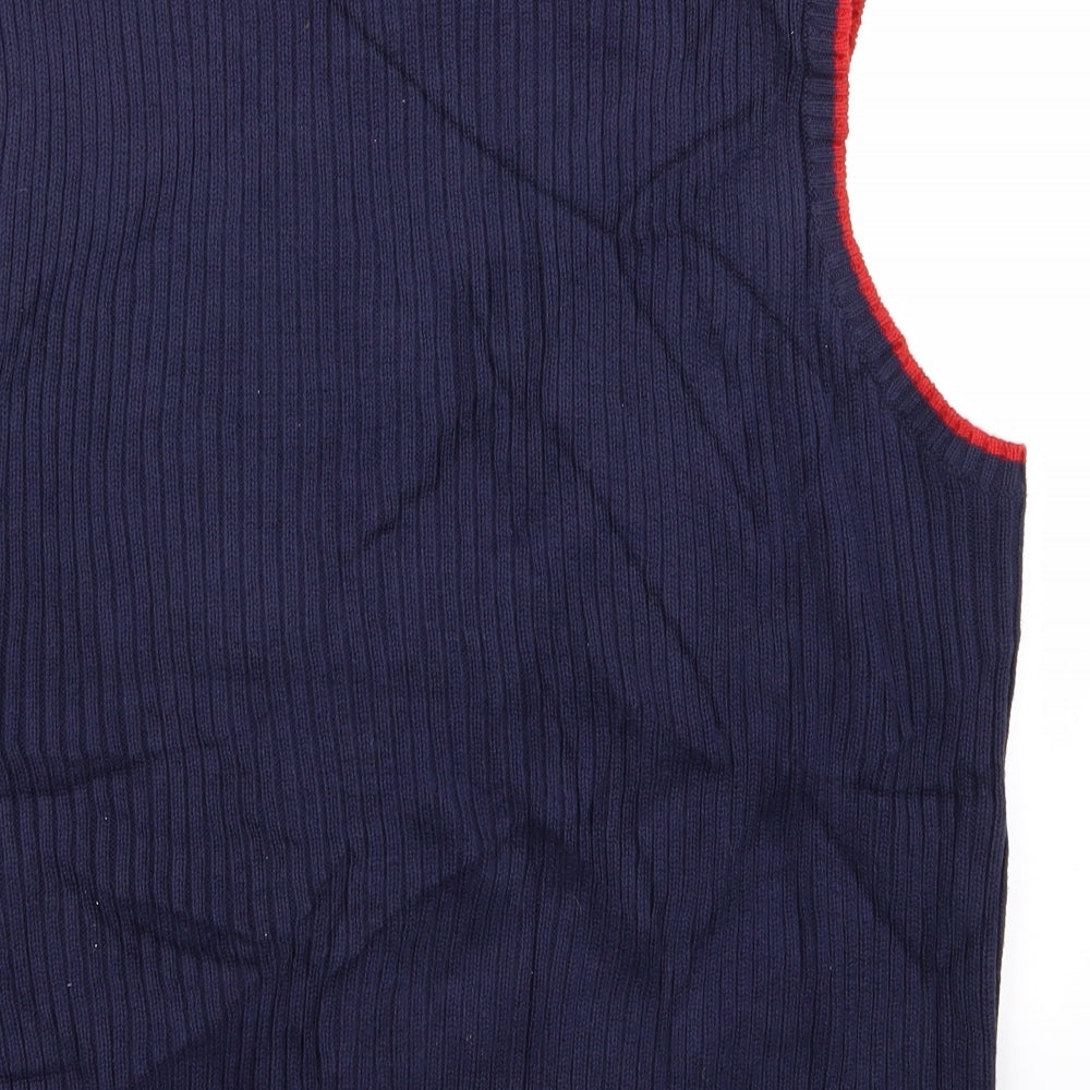 Tommy Hilfiger Mens Multicoloured Argyle/Diamond  Vest Jumper Size L  - Tommy Hilfiger