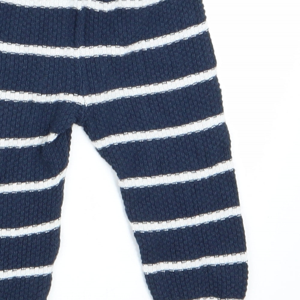 Florence and Fred Baby Black Striped  Jogger Leggings Size 0-3 Months  - Florence and Fred Baby
