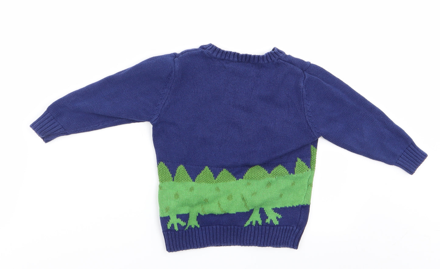 George Boys Blue Animal Print  Pullover Jumper Size 18-24 Months  - Dinasour Logo