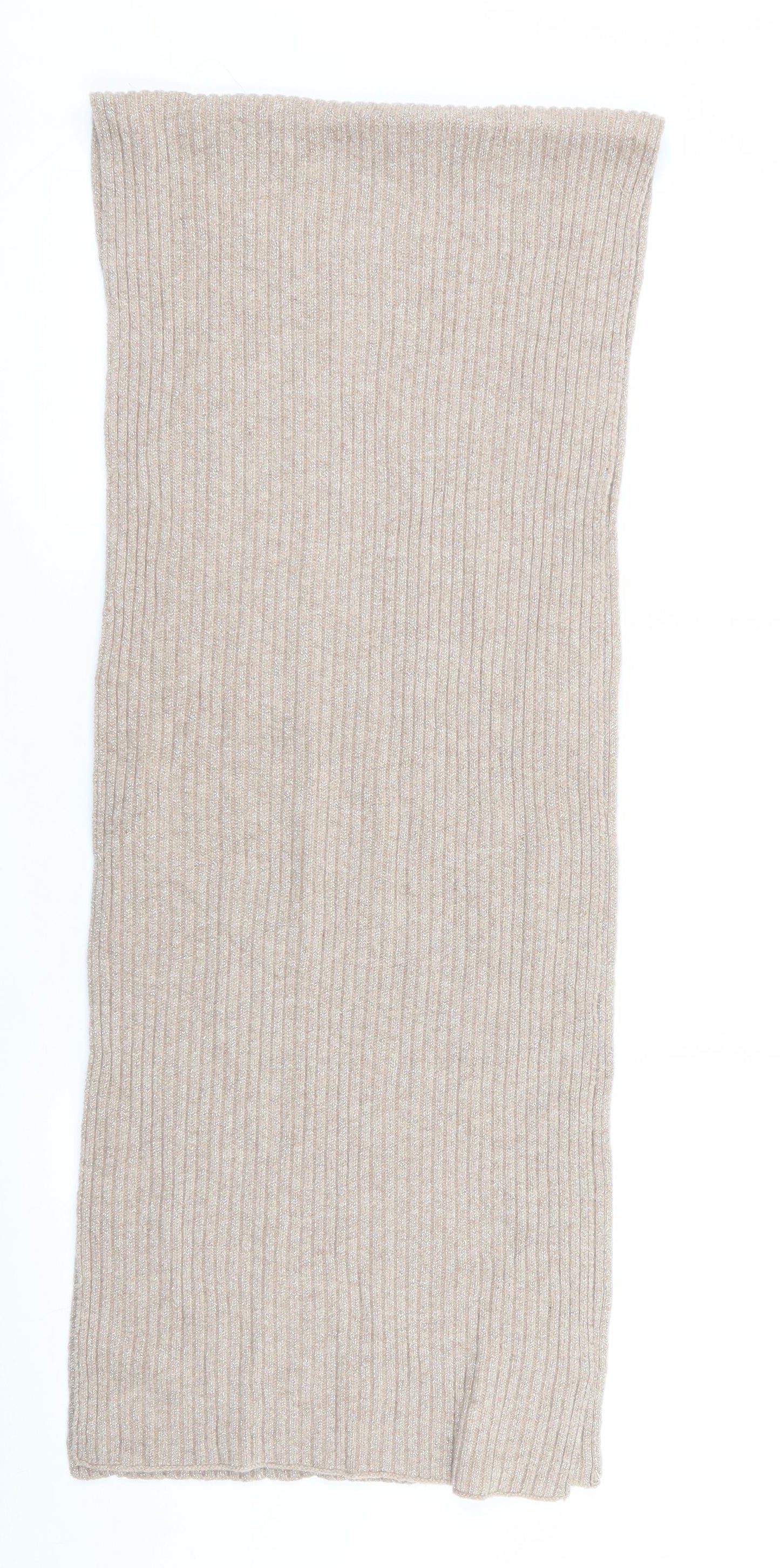 Preworn Womens Beige    Scarf   - Glittery