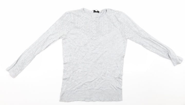 Warehouse Womens Grey   Pullover Jumper Size 6  - Warehouse