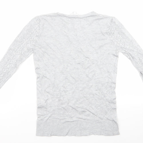 Warehouse Womens Grey   Pullover Jumper Size 6  - Warehouse