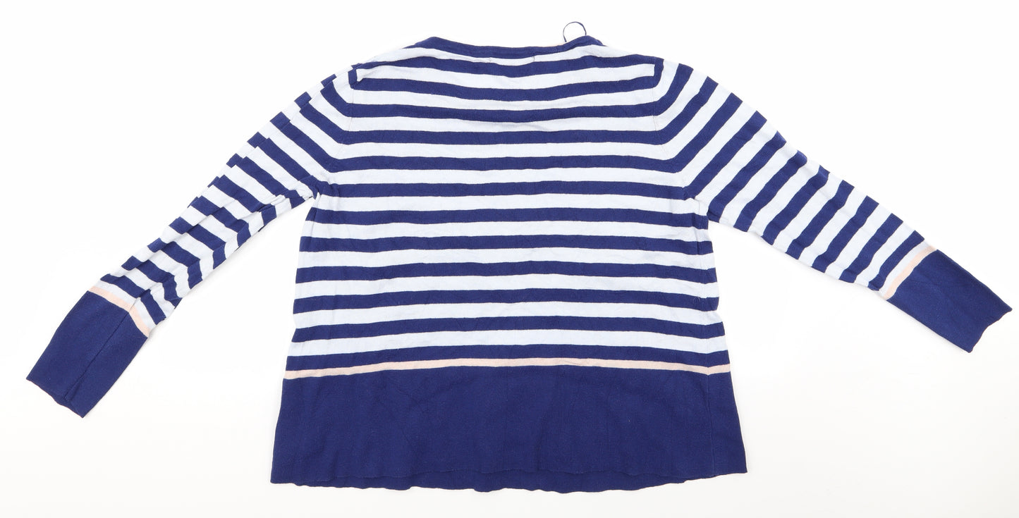 Marks and Spencer Womens Black Striped  Pullover Jumper Size 18  - Marks and Spencer