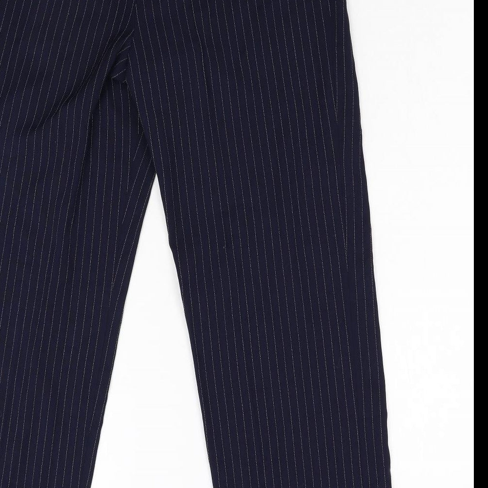 Equation Womens Blue Striped  Trousers  Size 14 L29 in