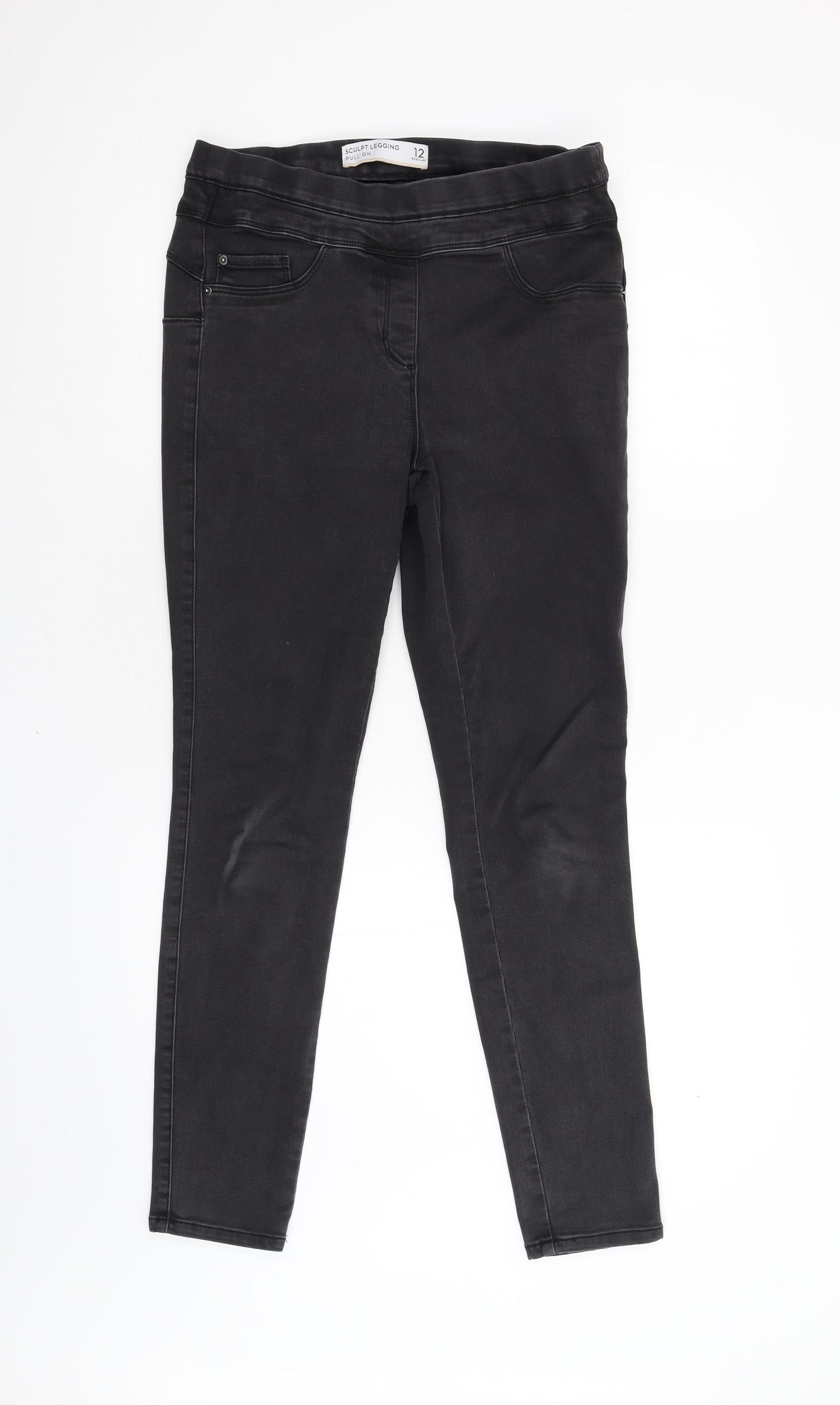 NEXT Womens Black  Denim Jegging Jeans Size 12 L29 in