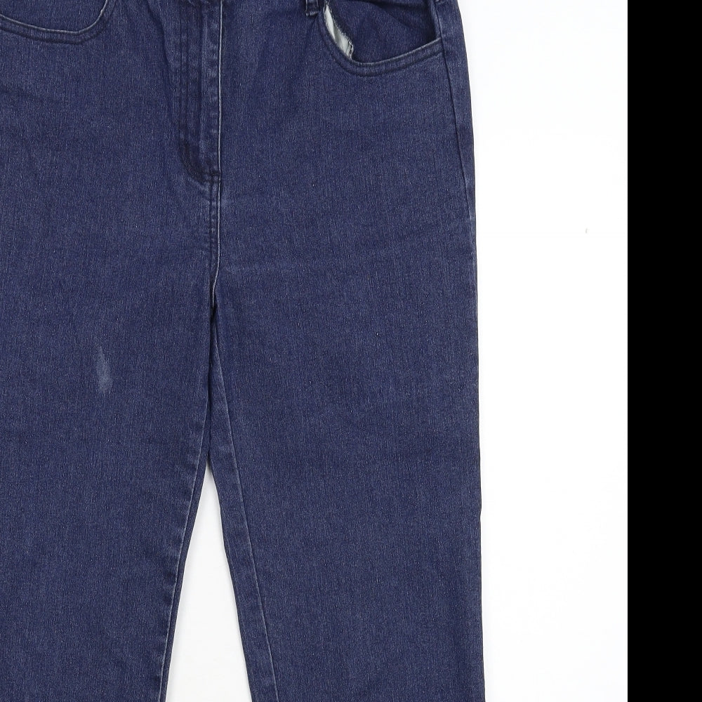 BM Womens Blue  Denim Straight Jeans Size 12 L27 in