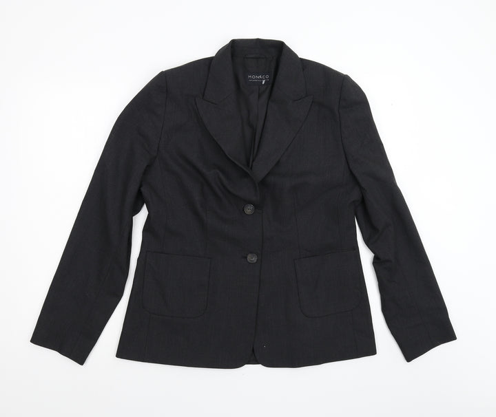 Monaco Womens Grey   Jacket Suit Jacket Size 16