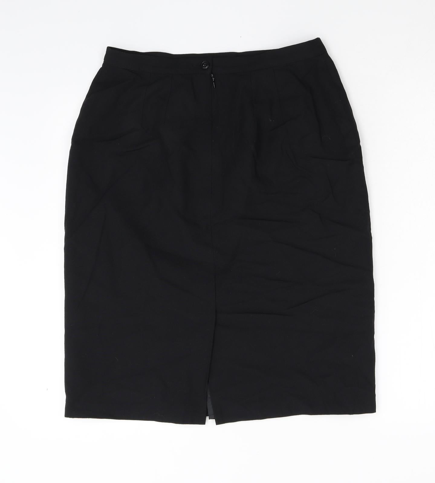 M&S Womens Black   Straight & Pencil Skirt Size 16