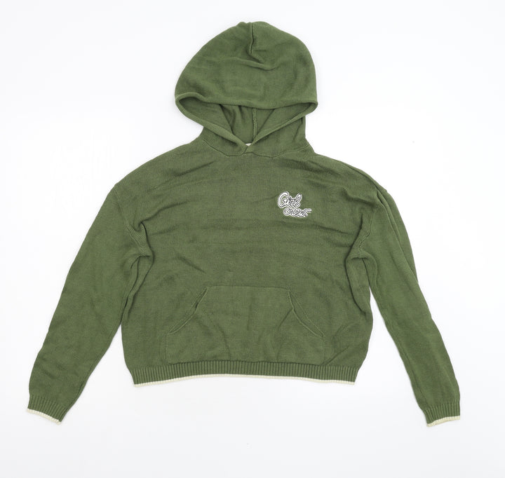 H&M Womens Green  Knit Pullover Jumper Size M