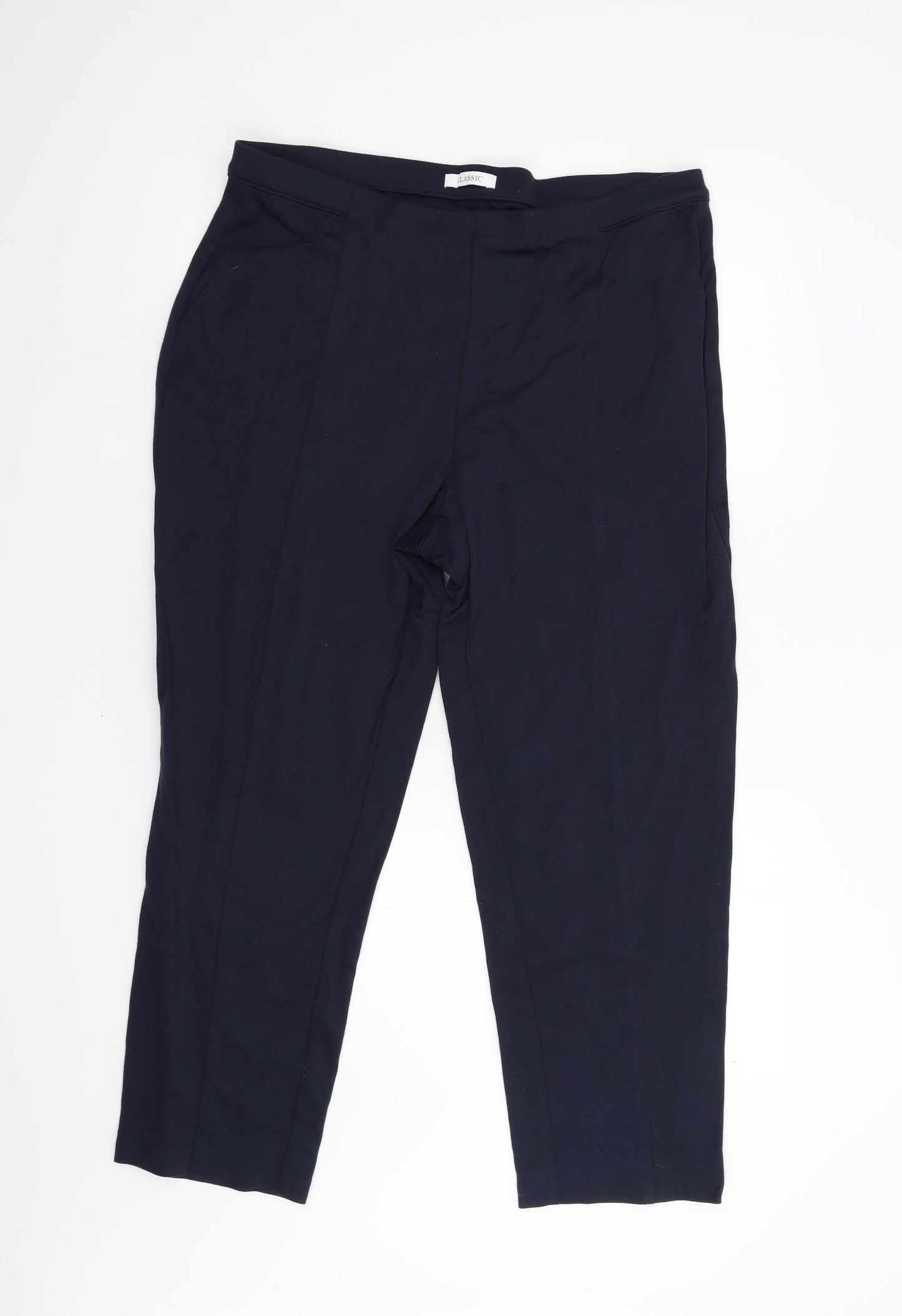 M&S Womens Blue   Trousers  Size 18 L27 in