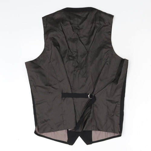 Primark Mens Black    Suit Waistcoat Size L