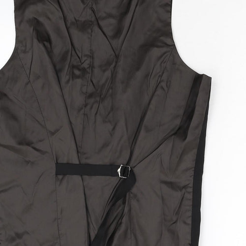 Primark Mens Black    Suit Waistcoat Size L