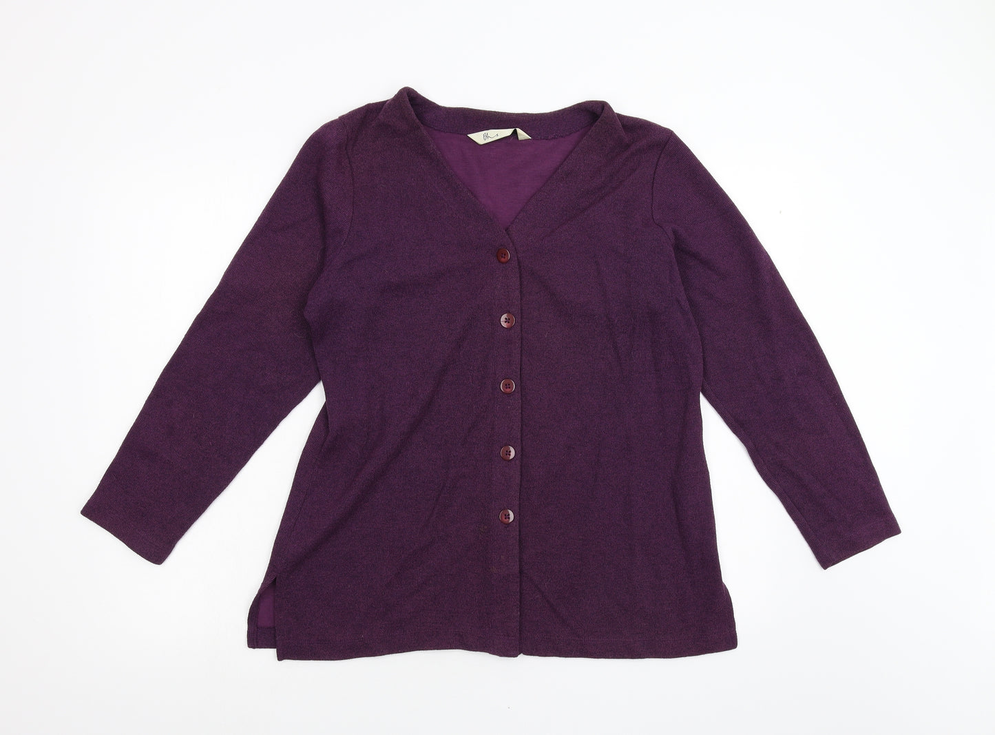 BHS Womens Purple  Knit Cardigan Jumper Size 14