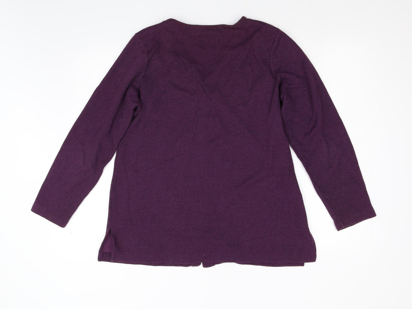 BHS Womens Purple  Knit Cardigan Jumper Size 14