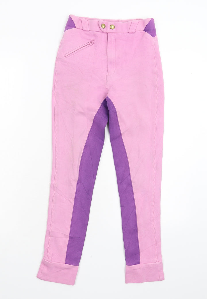 Equetech Girls Pink Trousers - Jodhpurs Size 24
