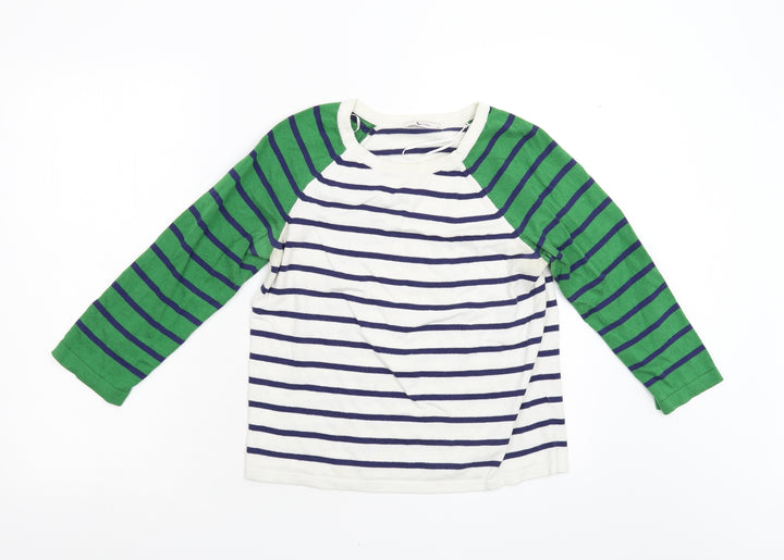 TU Womens Multicoloured Striped Knit Pullover Jumper Size 10