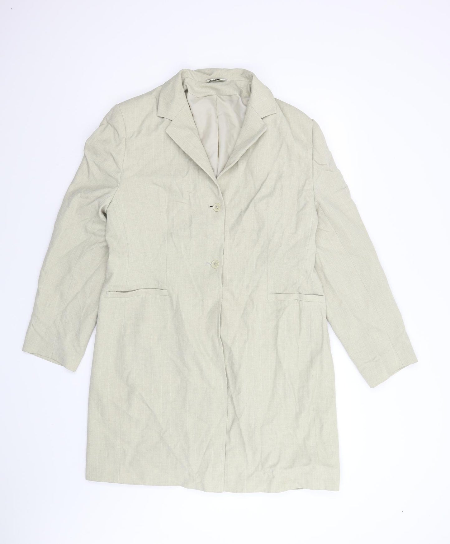 George Womens Beige   Overcoat Coat Size 16