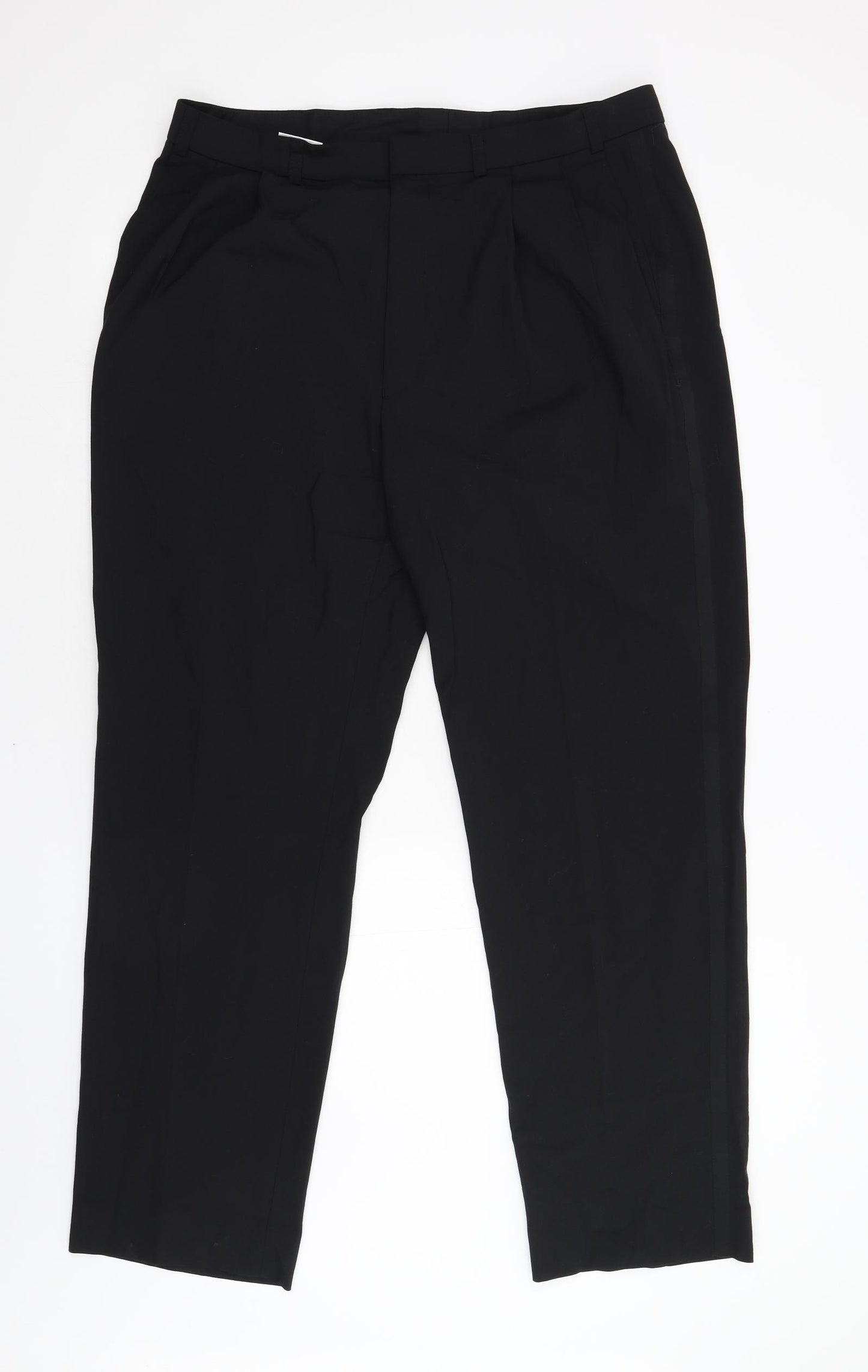M&S Mens Black   Trousers  Size 36 L33 in