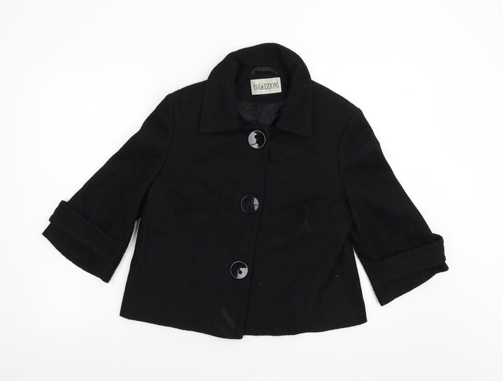Collezioni Womens Black Jacket Size 12