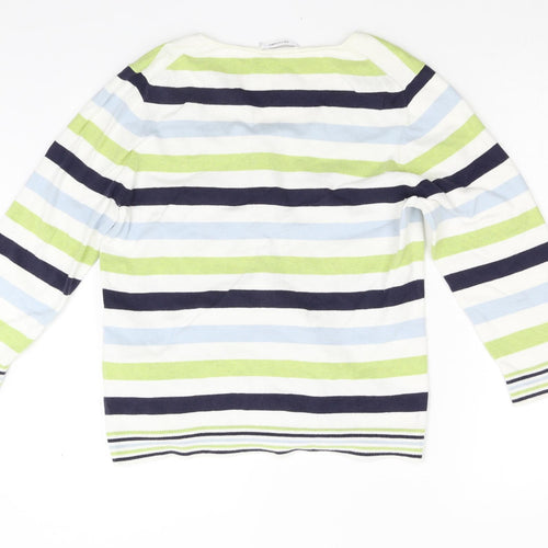 Artigiano Womens Multicoloured Striped  Pullover Jumper Size L