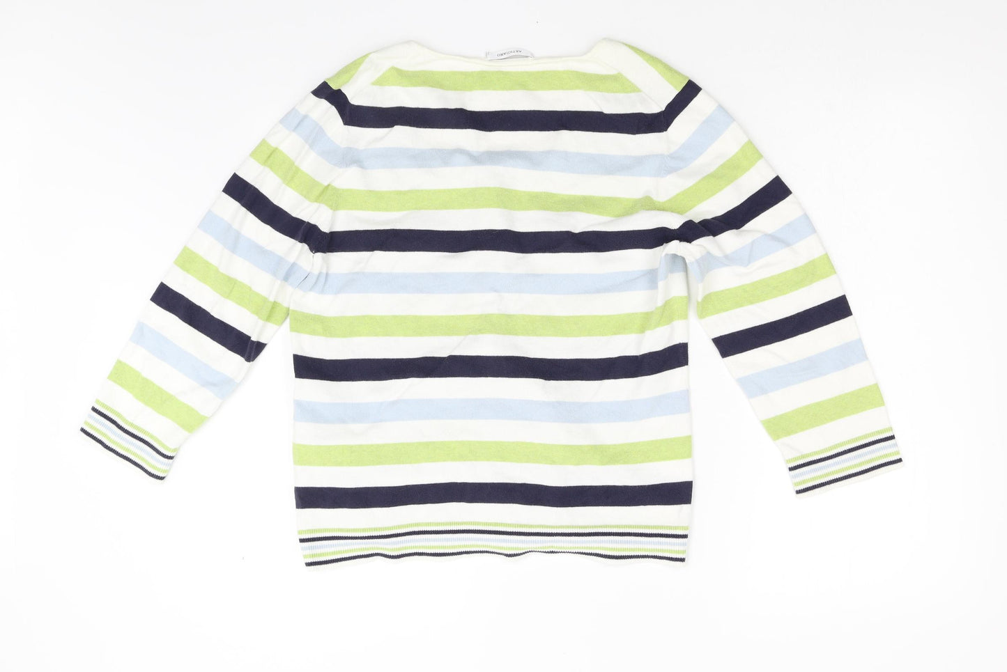 Artigiano Womens Multicoloured Striped  Pullover Jumper Size L