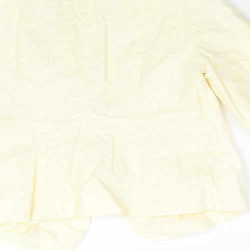Bonmarché Womens Yellow Floral  Jacket Blazer Size 14