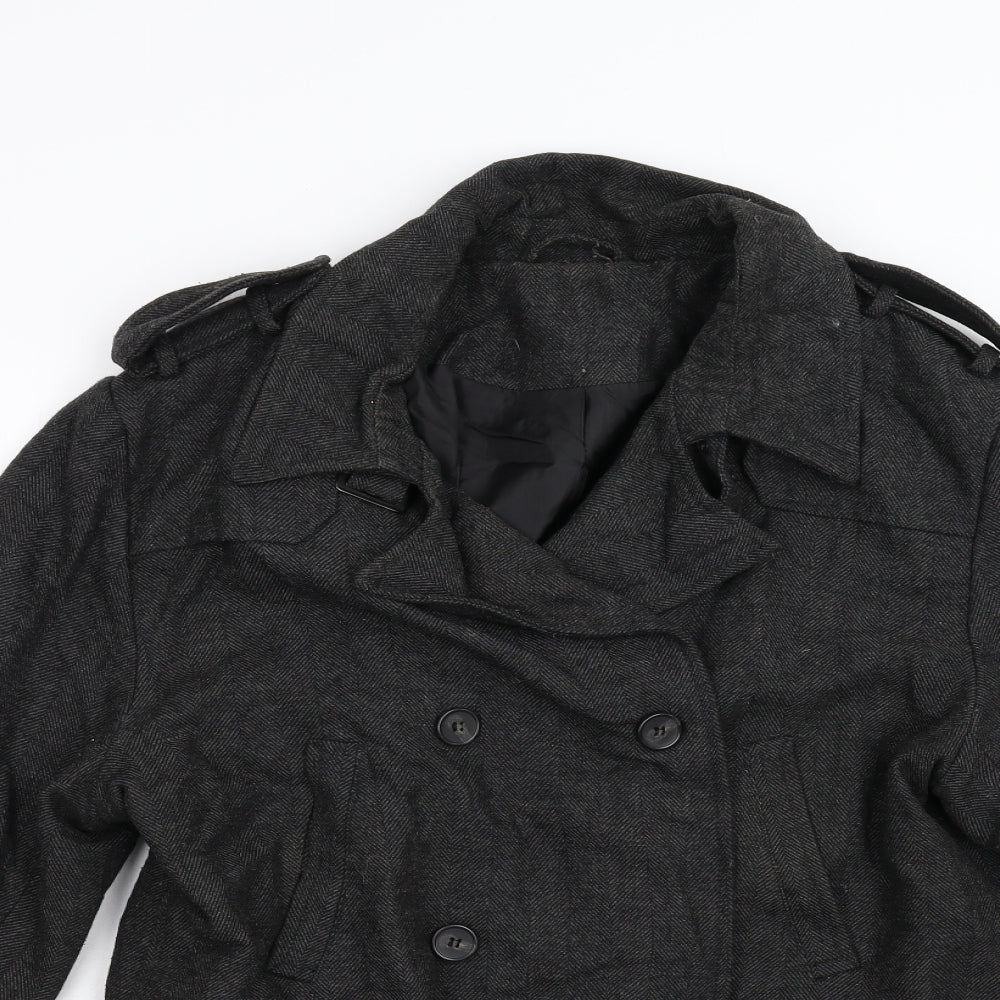 New Look Mens Grey   Overcoat Coat Size XL