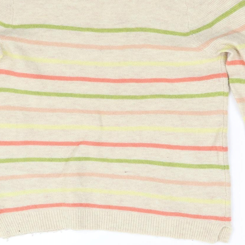 KEW Womens Multicoloured Striped Knit Pullover Jumper Size 12