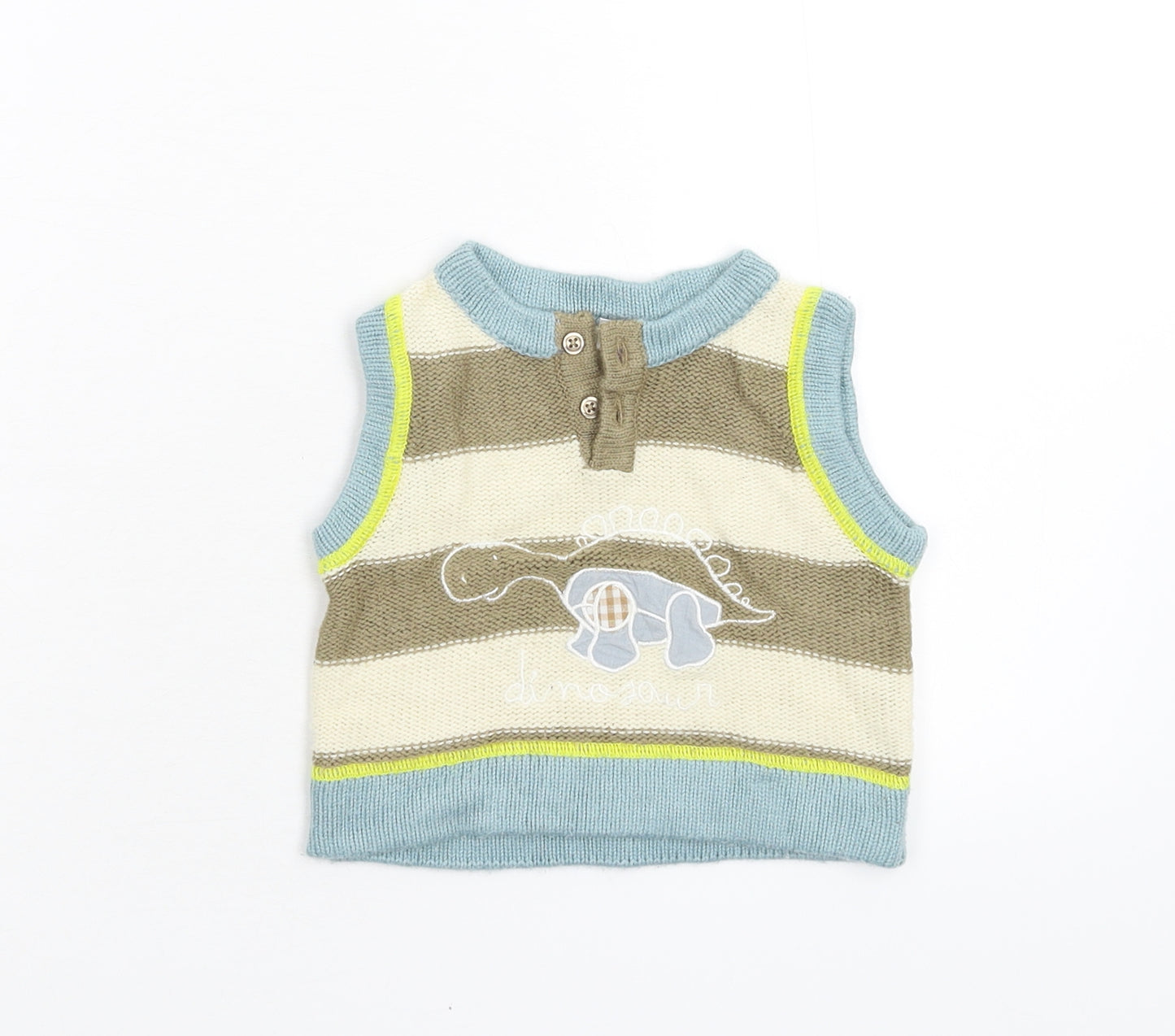 NEXT Baby Multicoloured Striped Knit Pullover Jumper Size 3-6 Months