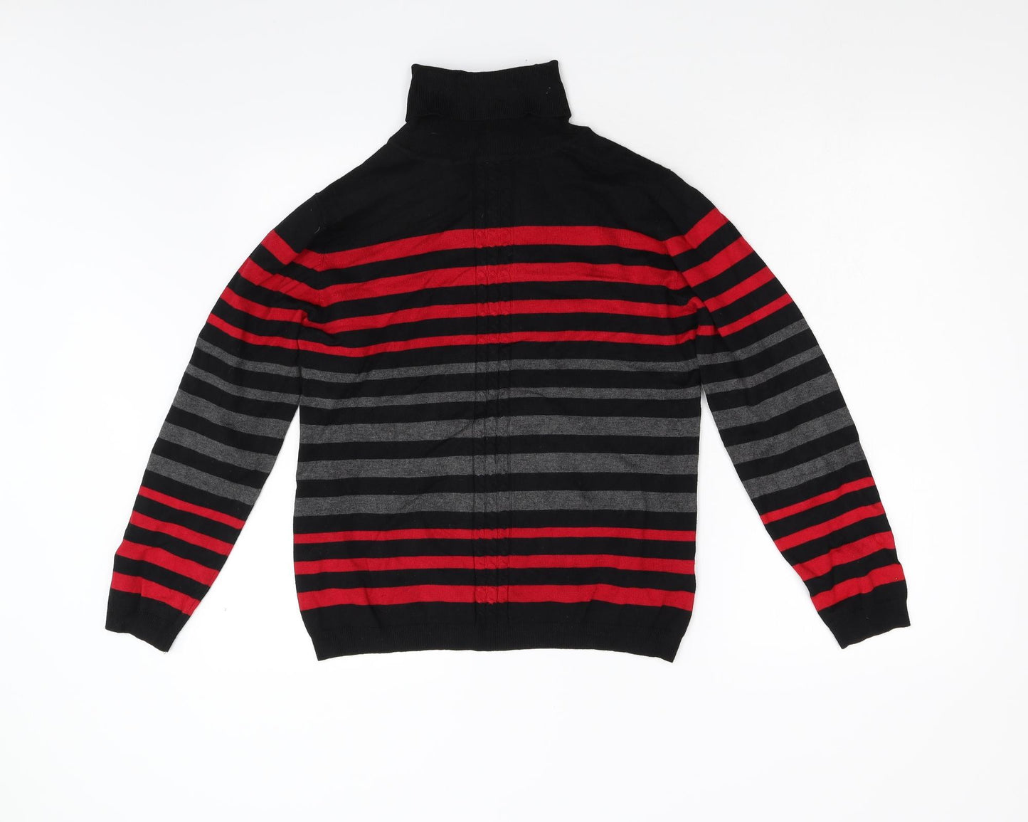 Paramour Womens Multicoloured Striped Knit Pullover Jumper Size M