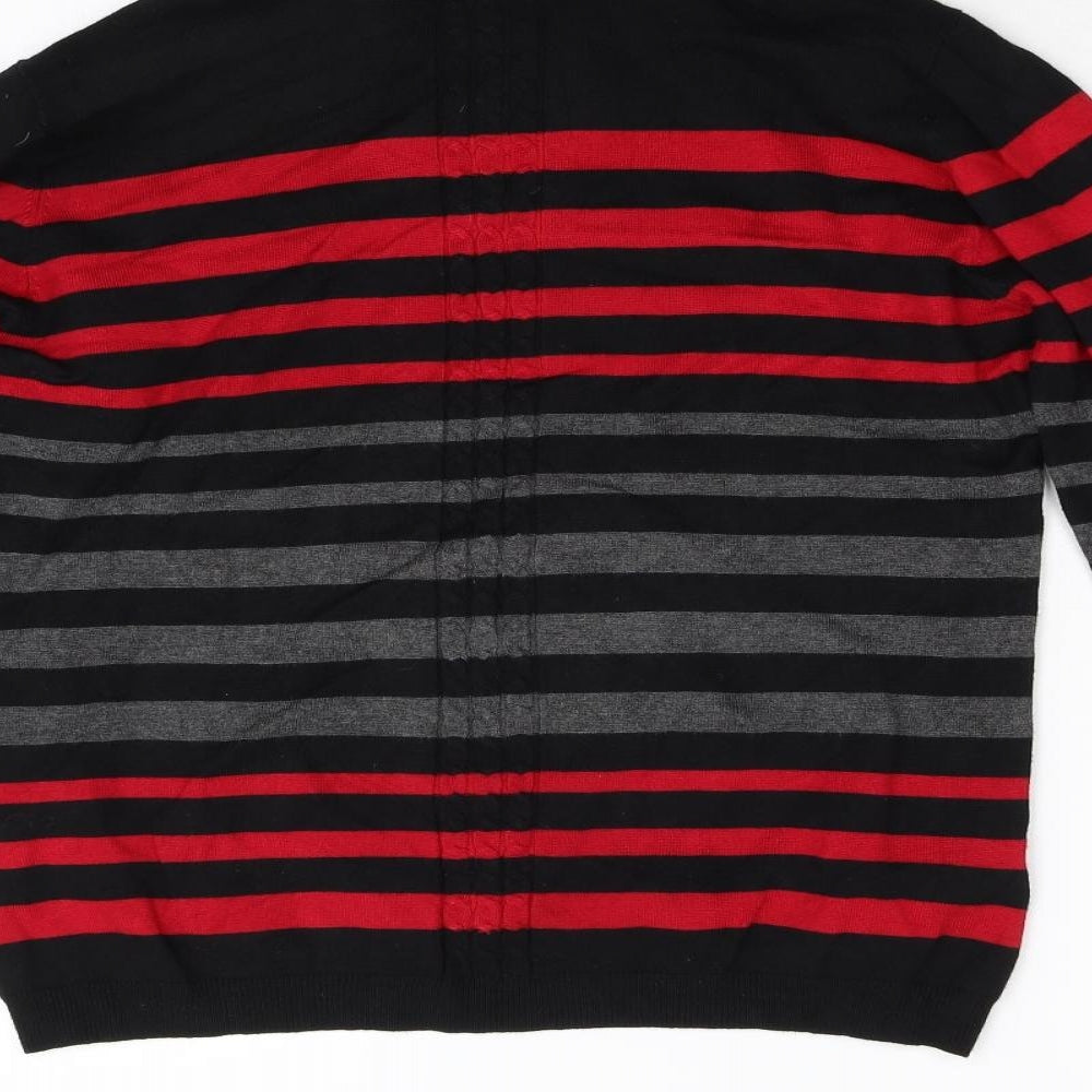 Paramour Womens Multicoloured Striped Knit Pullover Jumper Size M